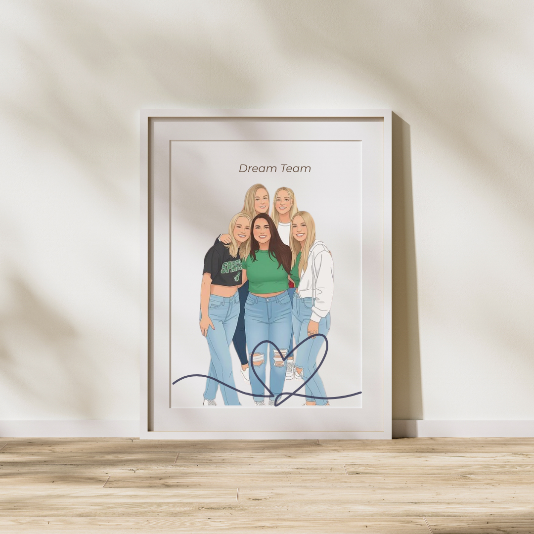 Grupinis portretas iš nuotraukų - Pilka Siena