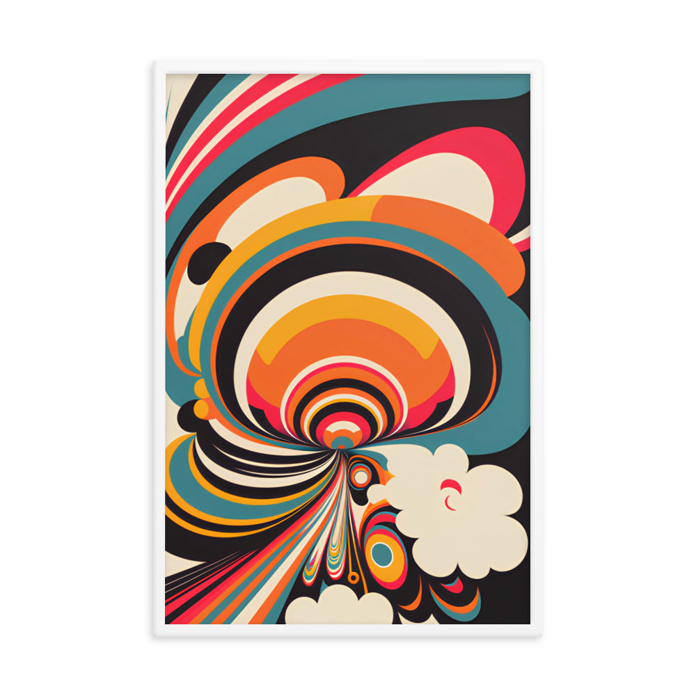 Plakatas Retro - Pilka Siena